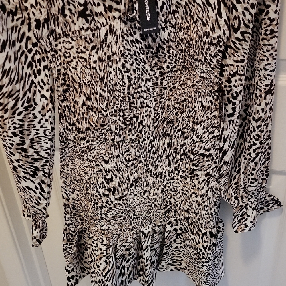 Express Animal Print Mini Dress - Picture 3 of 8